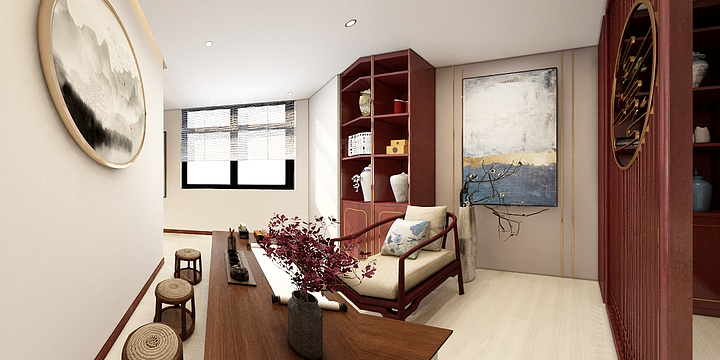 绿色家装饰临沂公司VIP8-接待室.dwg-装修设计方案