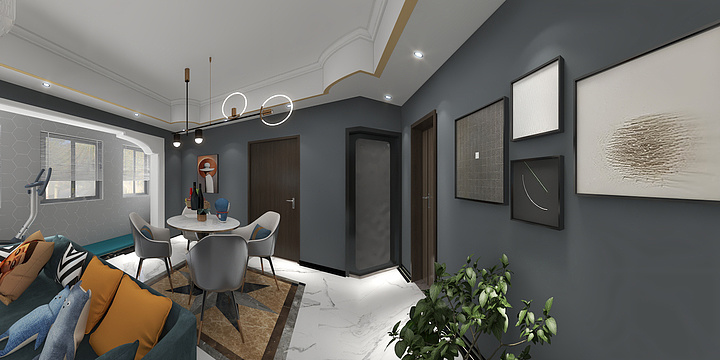 138****8027KLAs-瑞和园89.50㎡B户型3室2厅1卫-装修设计方案