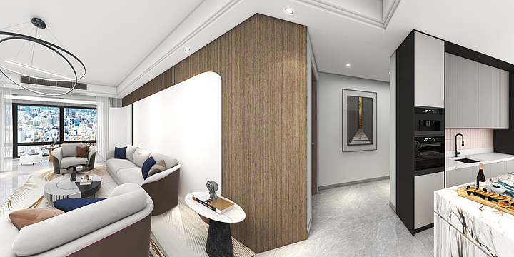 效1果图-皇家学府朱总雅居一楼-装修设计方案