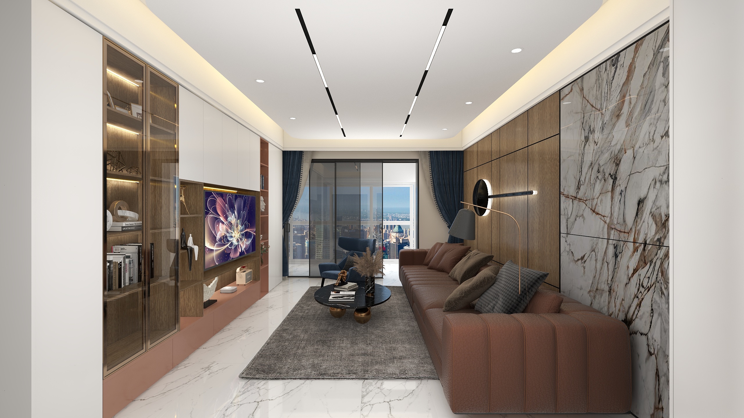 洛轻风-蔷薇国际130平装修效果图