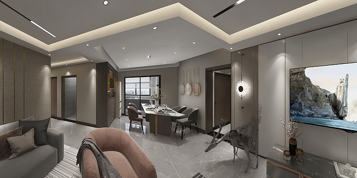 郭有道设计工作室-观天下137㎡2室-装修设计方案