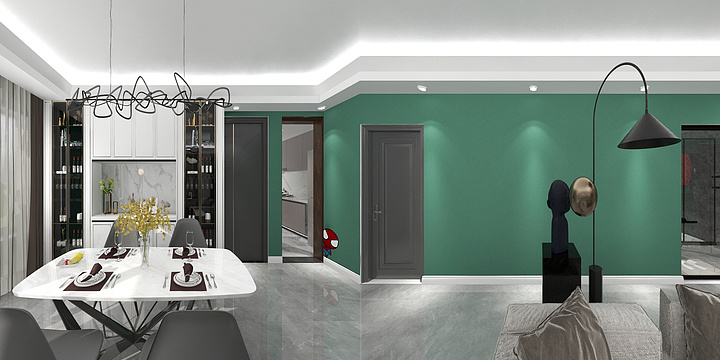 黄升杰-《岩绿》瑞和园89.50㎡B户型3室2厅1卫-装修设计方案