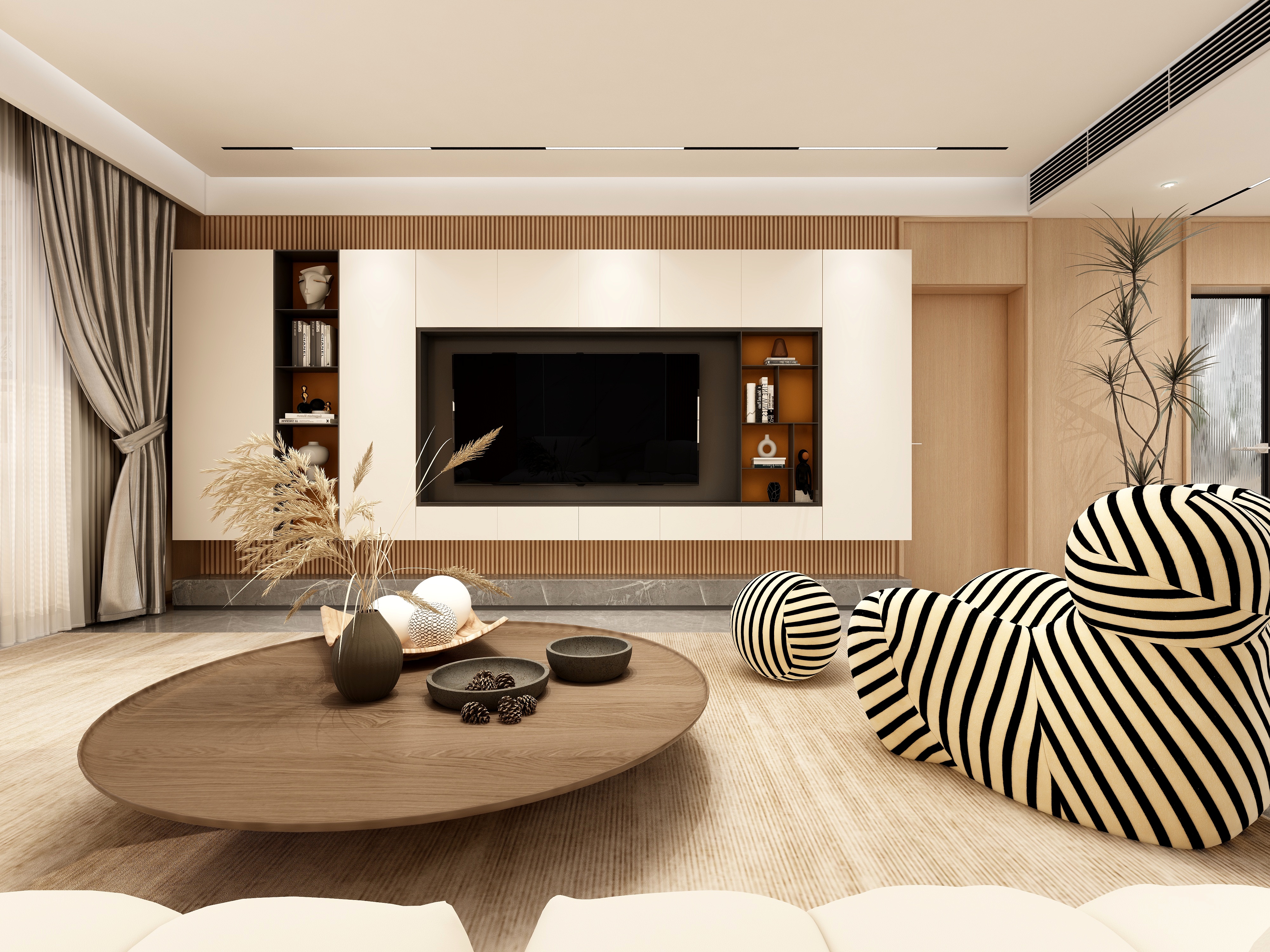 至简名设-文稳康-《之间》150平现代简约|五居室装修效果图