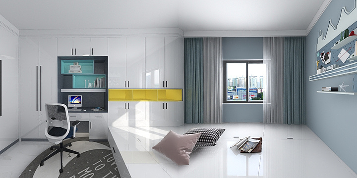 三5-书香园儿童房-装修设计方案