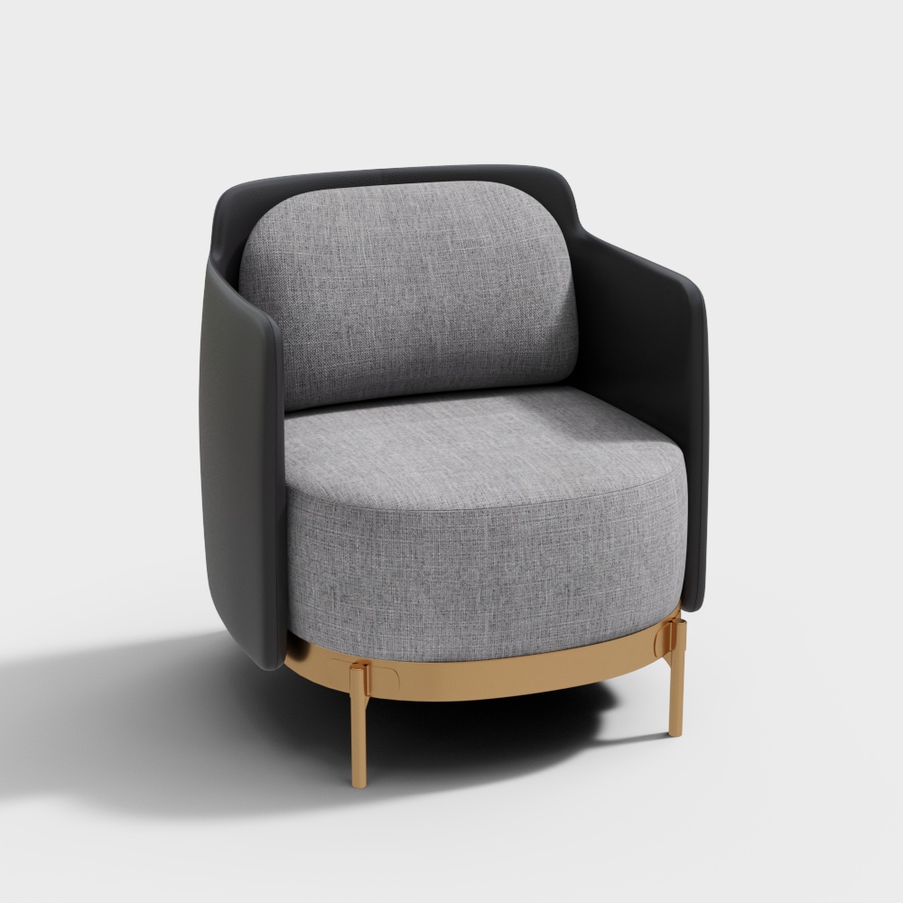 Moderner Houndstooth Accent Stuhl Sessel mit Leinenpolsterung für Wohnzimmer Stil C