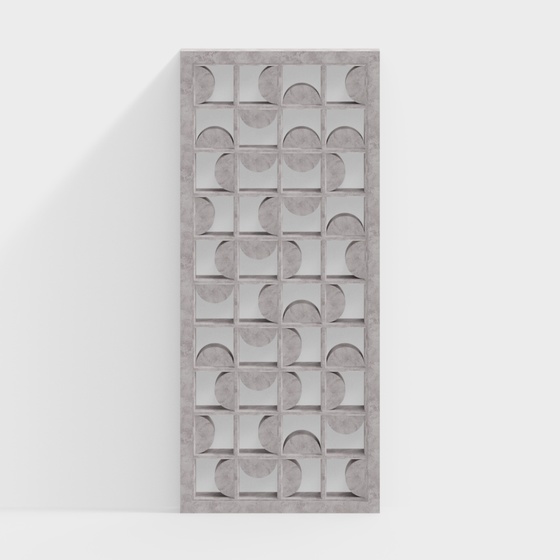 Stylish Brown Partition 3D Model for Space Management