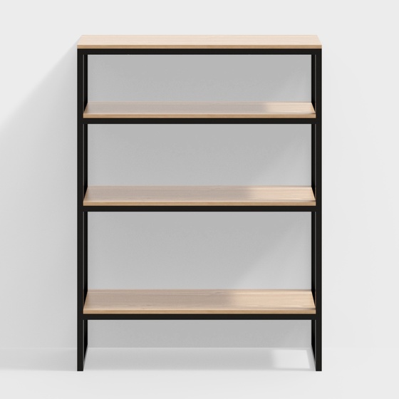 Scandinavian Shelf,Black+Brown