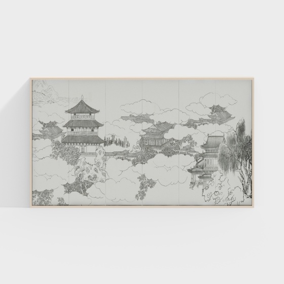 Asian Background Walls,Gray