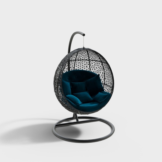 Modern Outdoor Swing Chair,Black