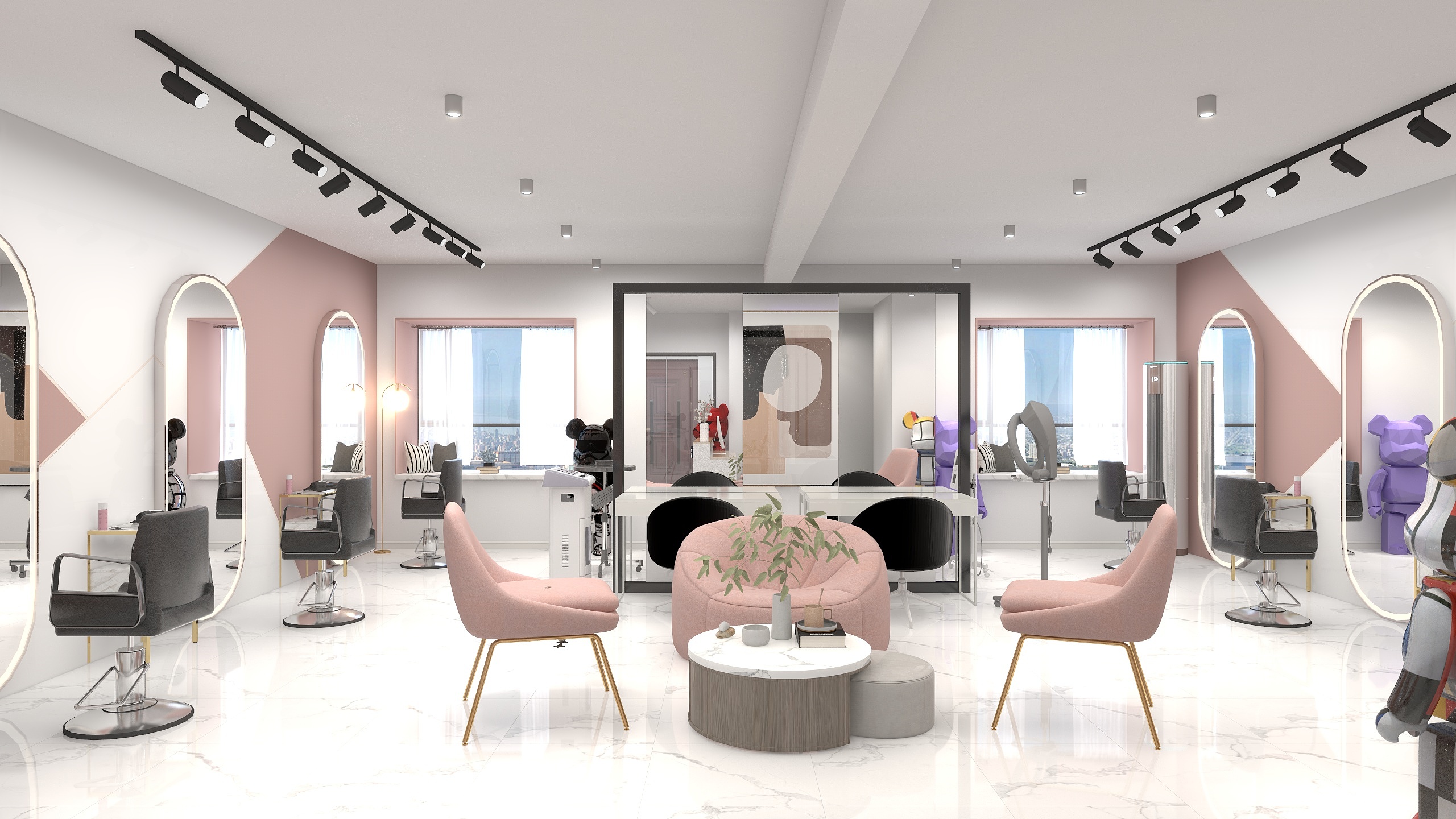 设计师一任焱-美发馆-装修设计方案