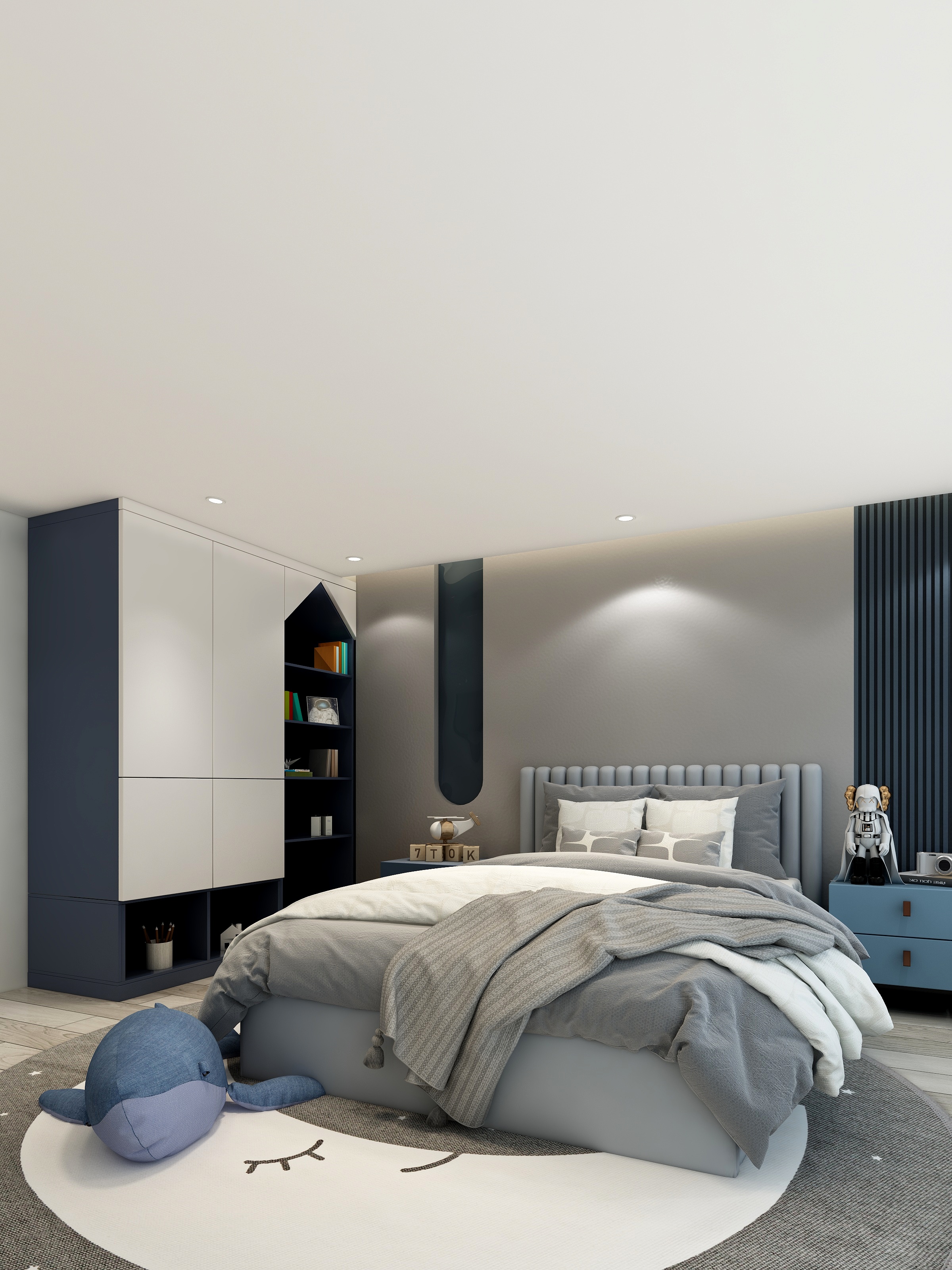 苏比阿瘦-现代男孩卧室-装修设计方案