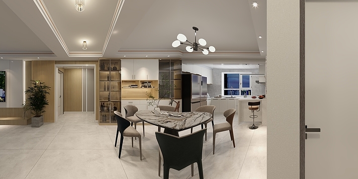 宁夏--马玉柱-银海华府150原木色-装修设计方案