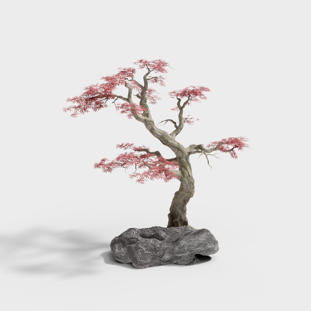 日式庭院景观-1-景观小品3D模型