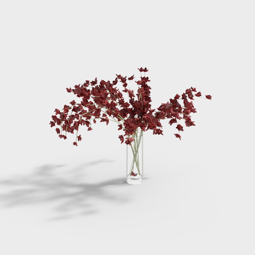 新中式宴会厅-植物摆件3D模型