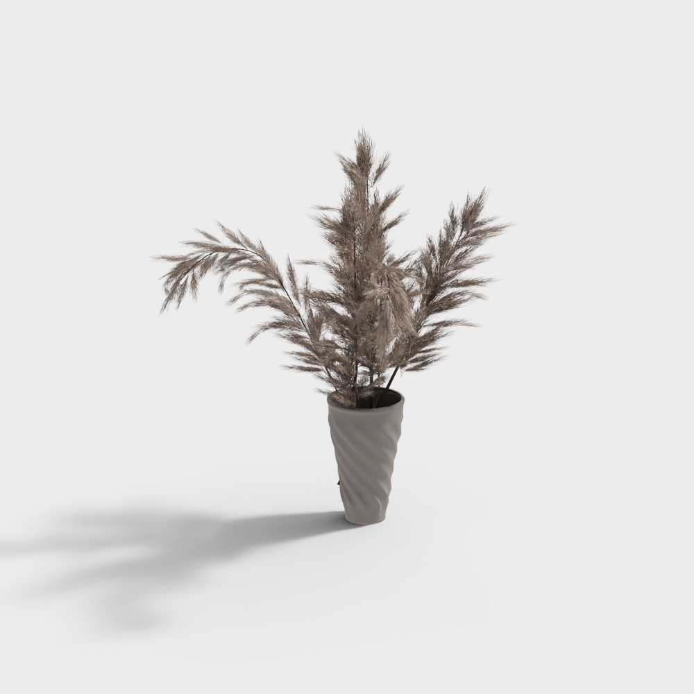 现代布艺沙发组合-15-花瓶3D模型