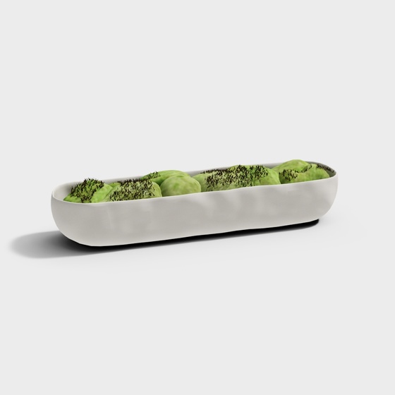Modern Green Hanging Basket 3D Model