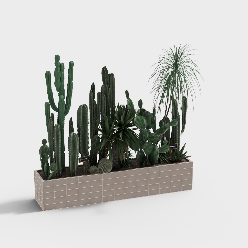 现代盆栽-盆景3D模型