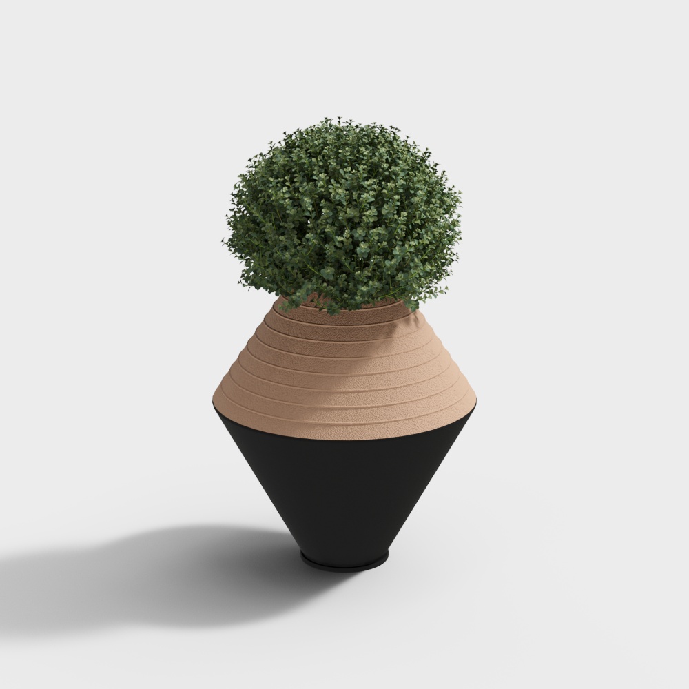 现代户外构建-绿植-23D模型