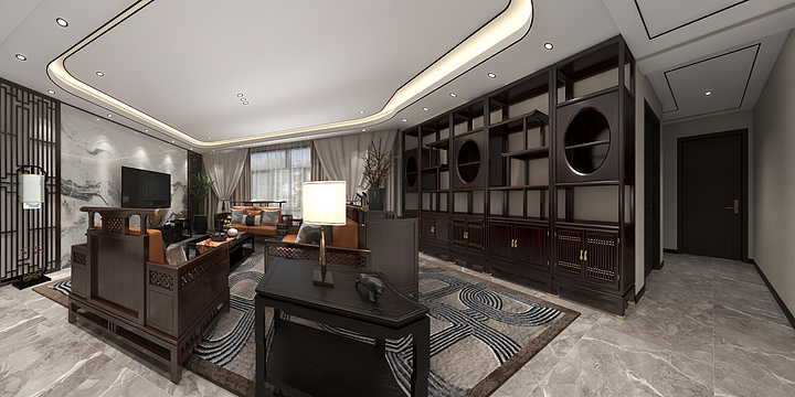 陈胡静-绿城花园新中式-装修设计方案