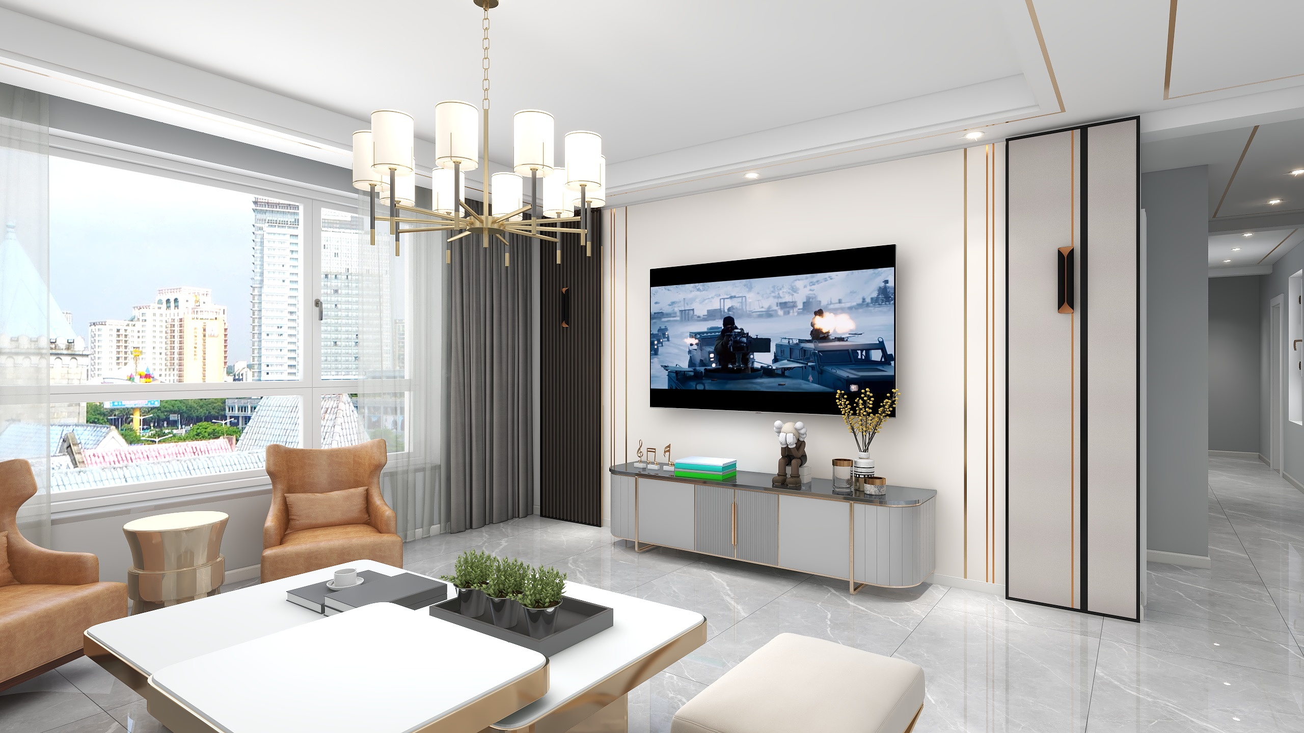 博诚欧尚装饰设计师小刘-国创融园185平米装修效果图