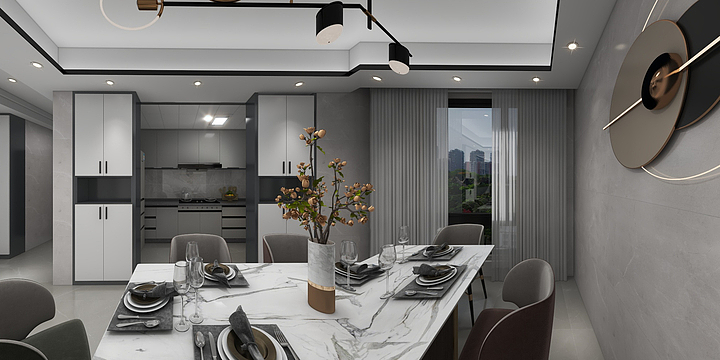 千美装饰公司-桥成海景湾15#2606.dwg--装修设计方案