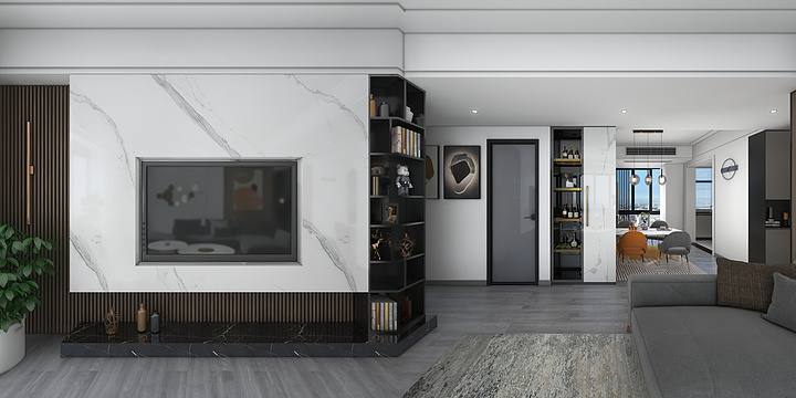 全案设计杨博-南湖名都140平 港式现代风-装修设计方案