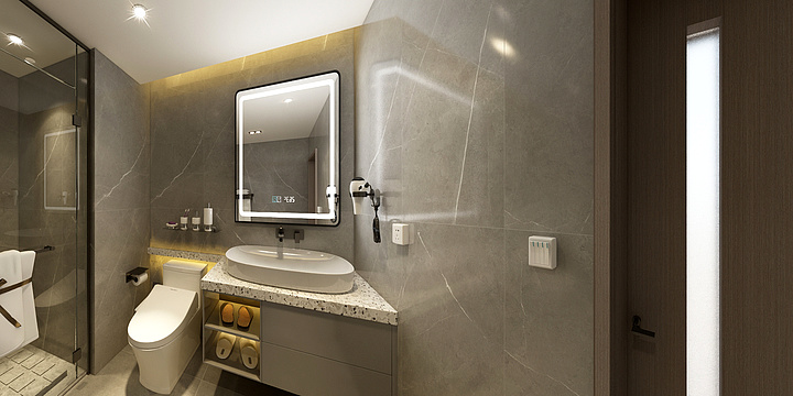 金牌设计蒋绍先-酒店卫生间-装修设计方案