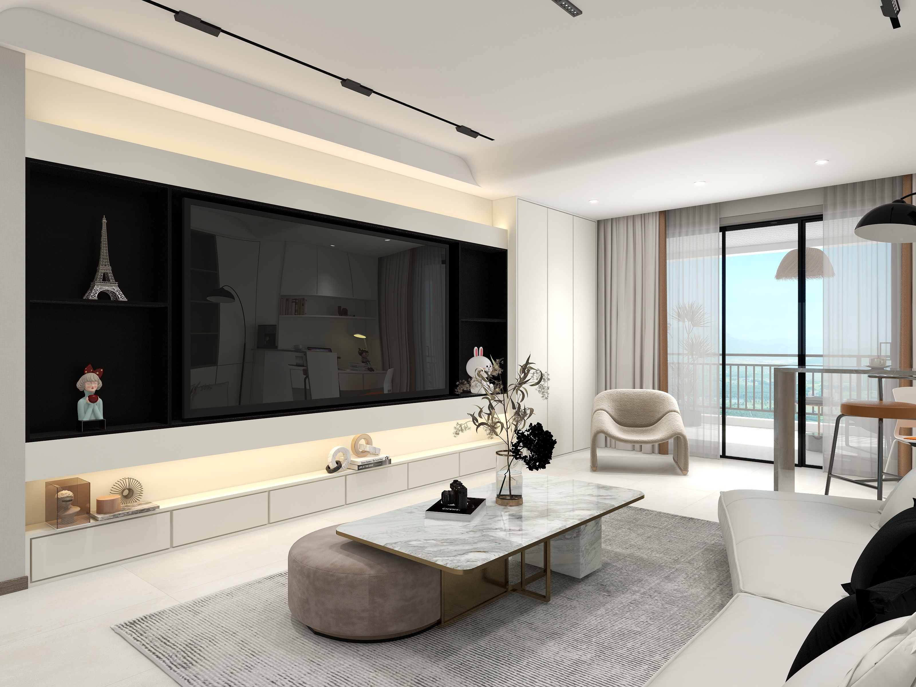 胡云欢-极简奶油风208平-装修设计方案