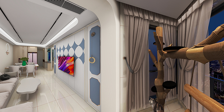 密达设计-德信海德公园83.00㎡A2’3室2厅1卫1厨-装修设计方案