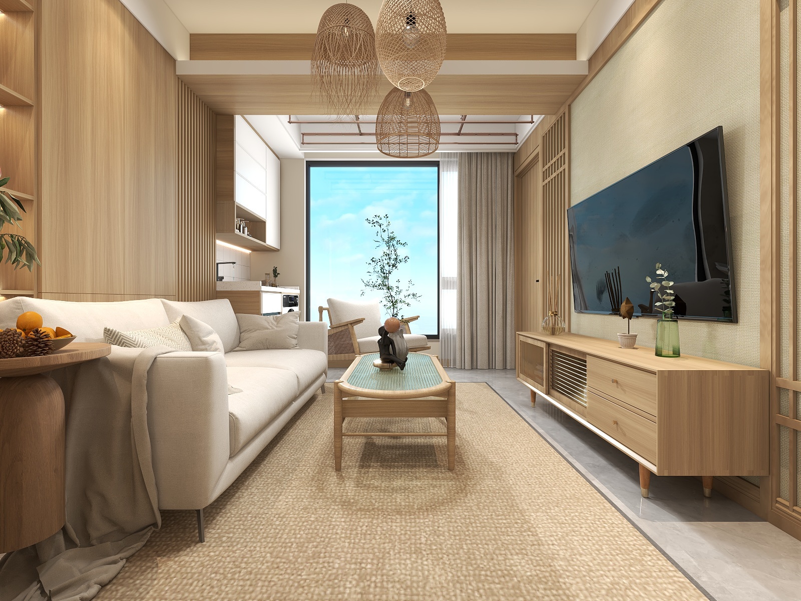 湛智华-日式43平1房装修效果图