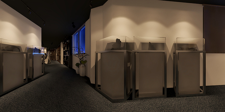 鬼才阿浪-二楼展厅墙体-模型-装修设计方案