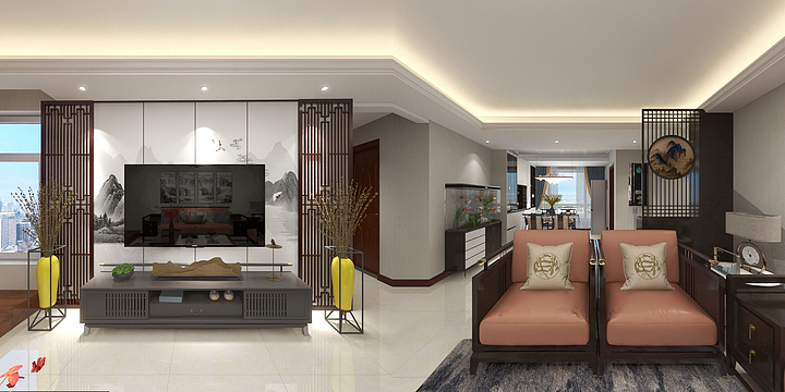 TigerKing007-水岸东方新中式.dwg-装修设计方案