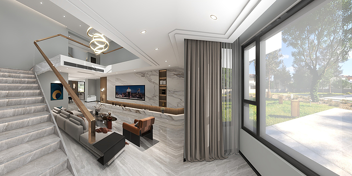 沈冬-570平桃林别墅-装修设计方案