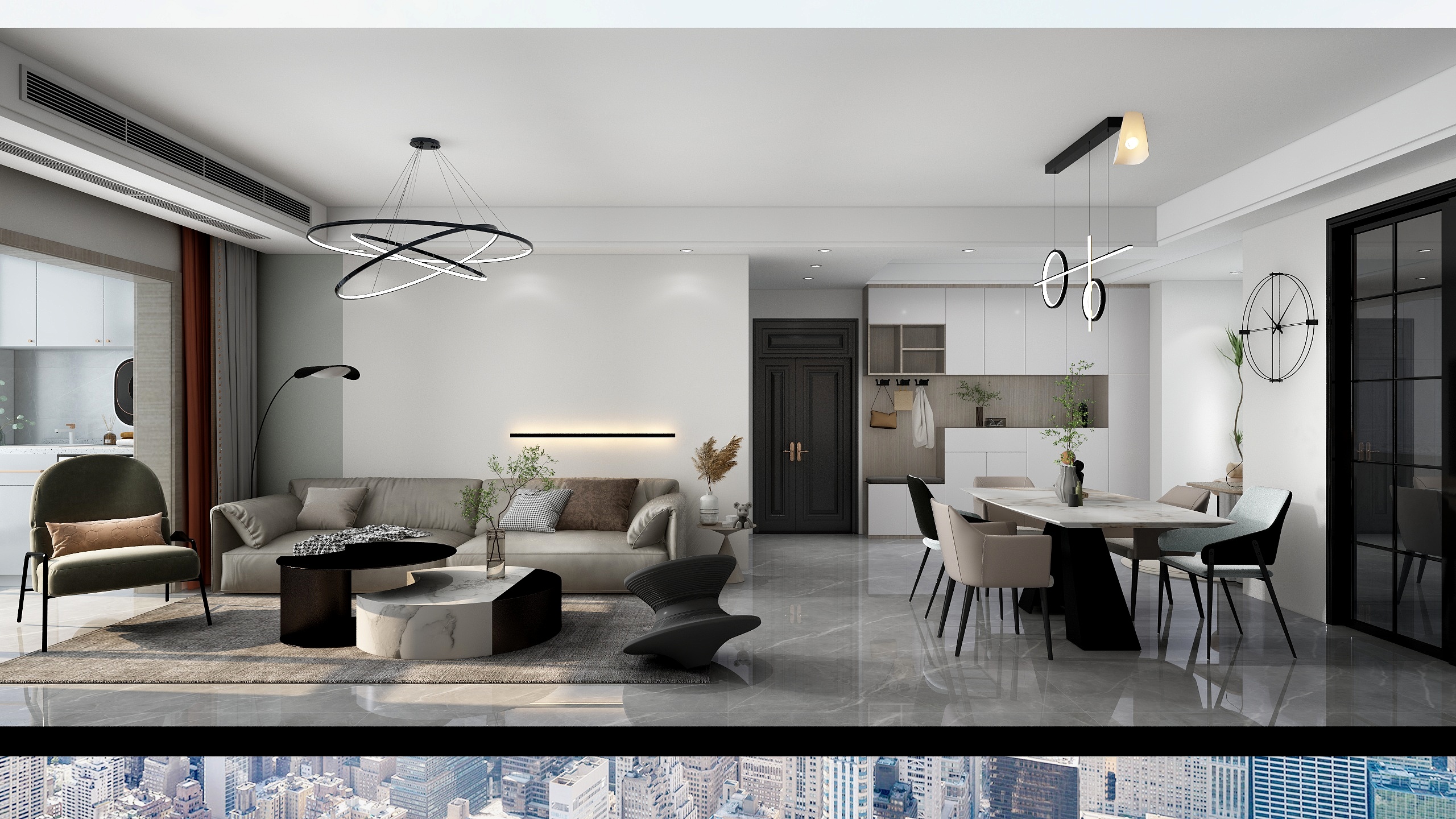 银林设计丨姚浩-绿城45-203-装修设计方案