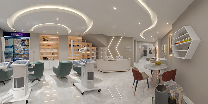 全案设计师王朗-美丽小铺美容院-装修设计方案