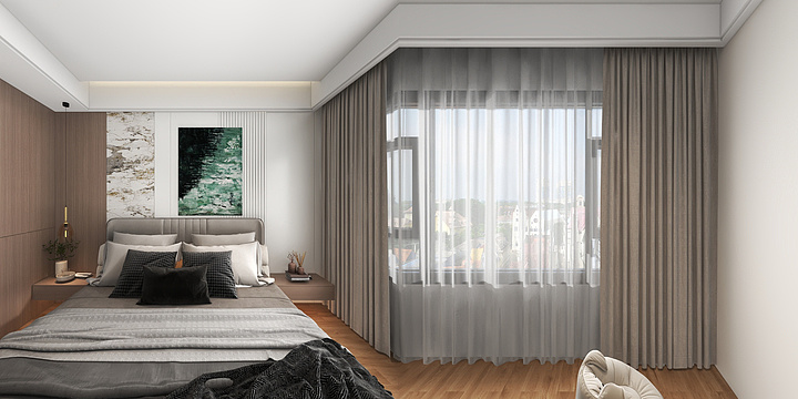 巧嘉全屋定制实木整装赵兵-万科公园-装修设计方案