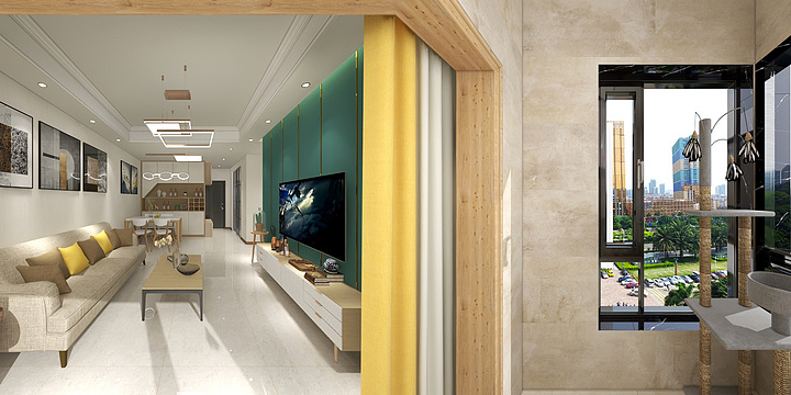 张细1-德信海德公园83.00㎡A2’3室2厅1卫1厨-装修设计方案