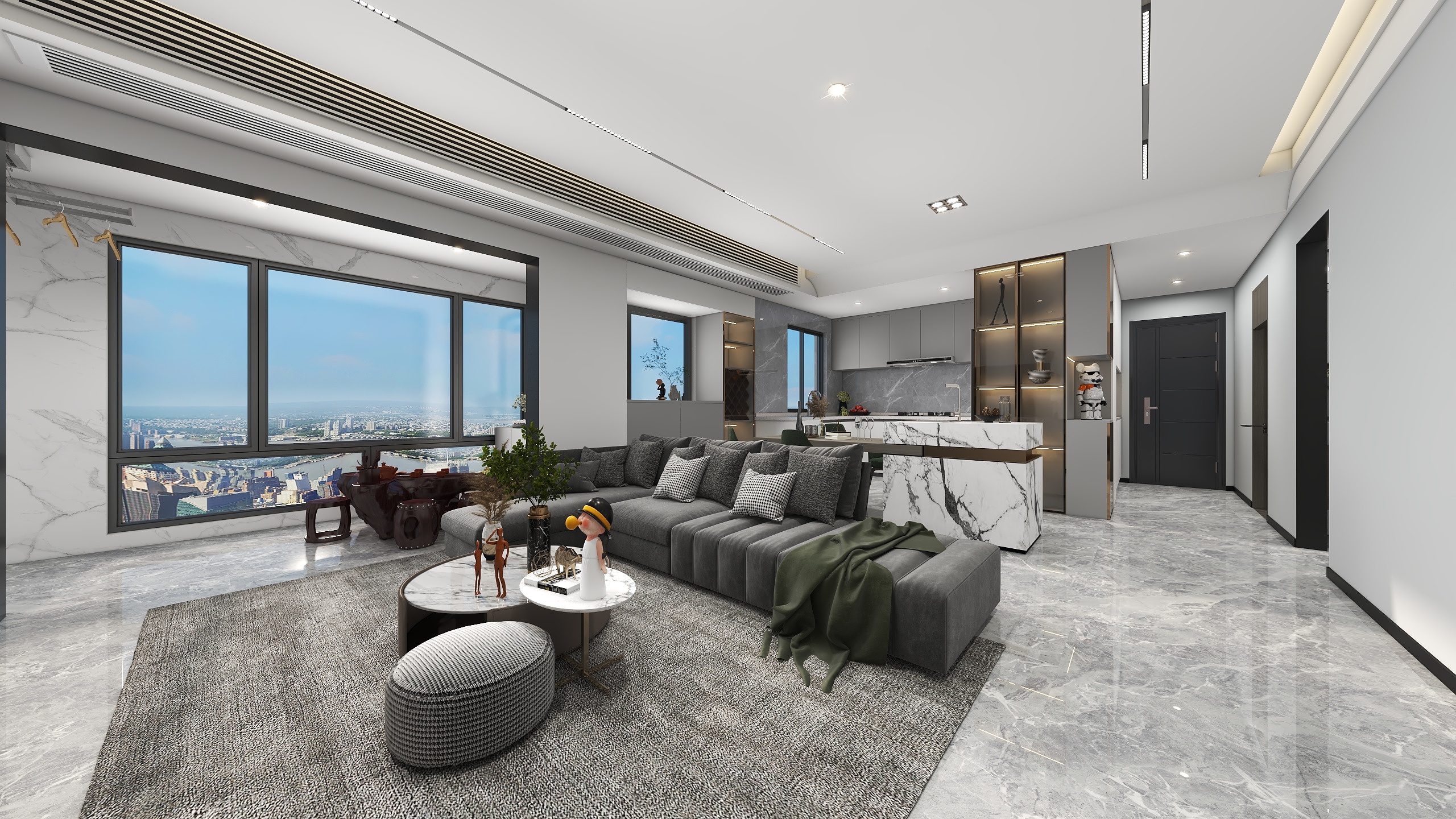 沩鈈菰單-现代简约-四居室装修效果图