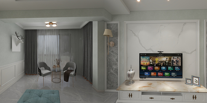 以采全屋整装定制-森林院子简欧风格设计-装修设计方案