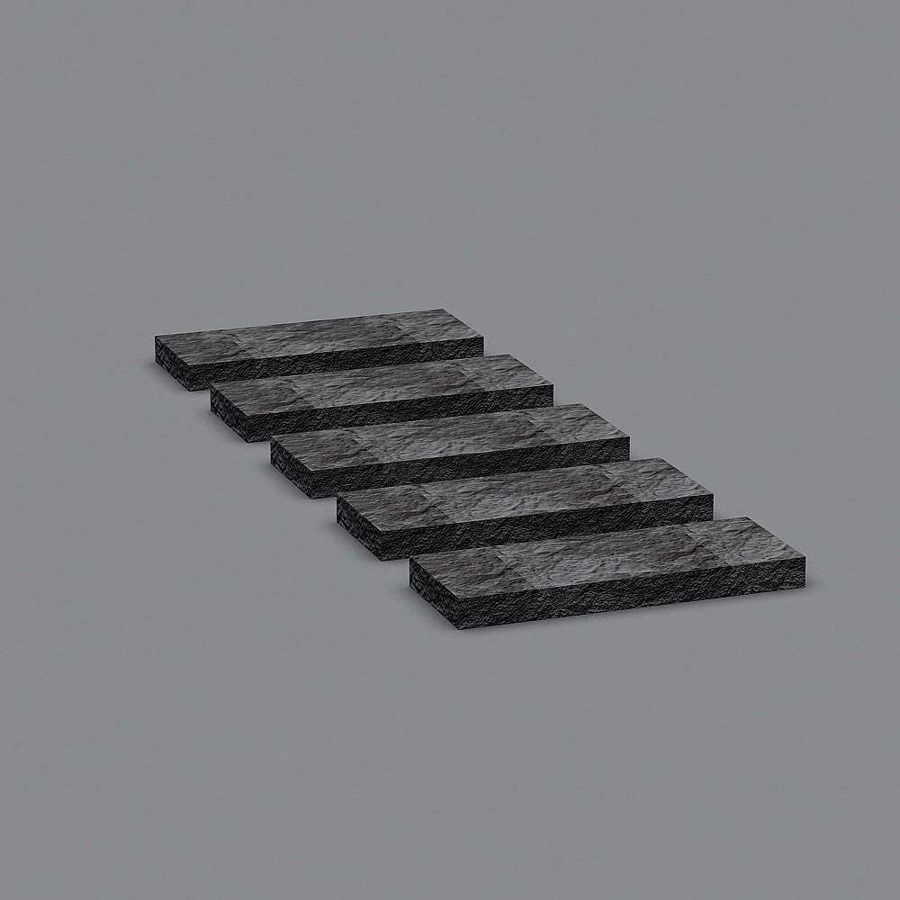 新中式园林景观小品-石板路3D模型