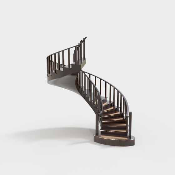 Solid Wood Spiral Staircase
