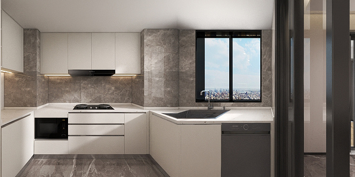 工具人效果工作室-杭州一号院厨房-装修设计方案