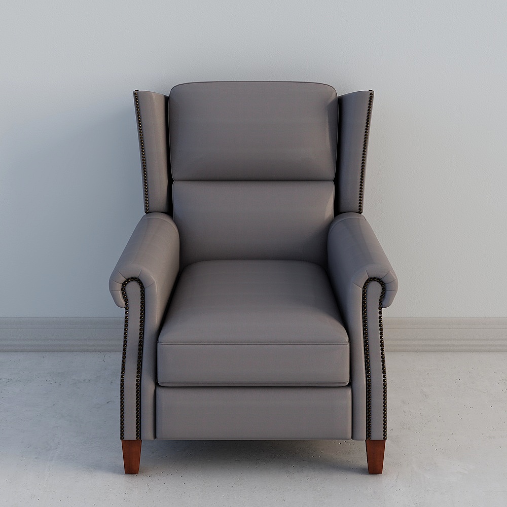 环美雷格西美式现代简约轻奢单人沙发LA1273D模型