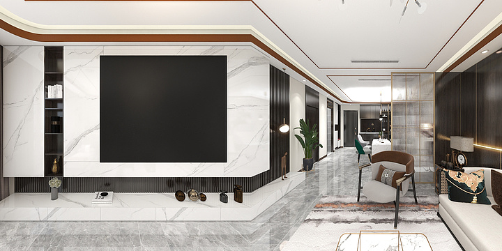 乌鲁木齐小红帽装饰有限公司--新中式轻奢风格家装设计-装修设计方案