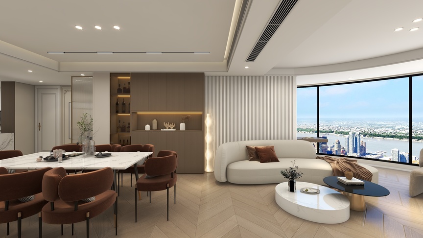 星空设计desgin-132㎡三居室轻法式装修效果图