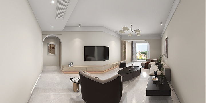 shejiszhoubing-逸城(奶油风)-装修设计方案