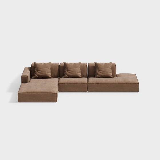 Modern L-shaped Sofa,Seats & Sofas,earth color