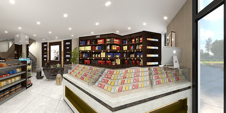 襄阳卓越装饰有限公司-腾淳烟酒2店-装修设计方案