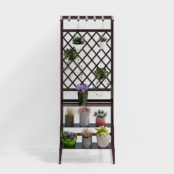 Asian Plant Stands,black
