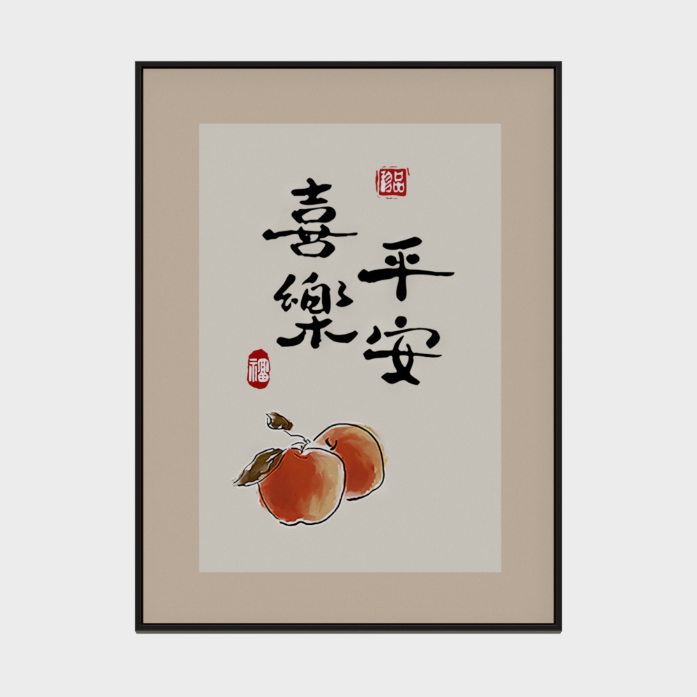  龙匠饰家-新中式系列-长方形装饰画-347